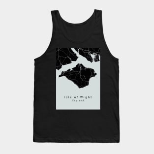 Isle of Wight England Island Map dark Tank Top